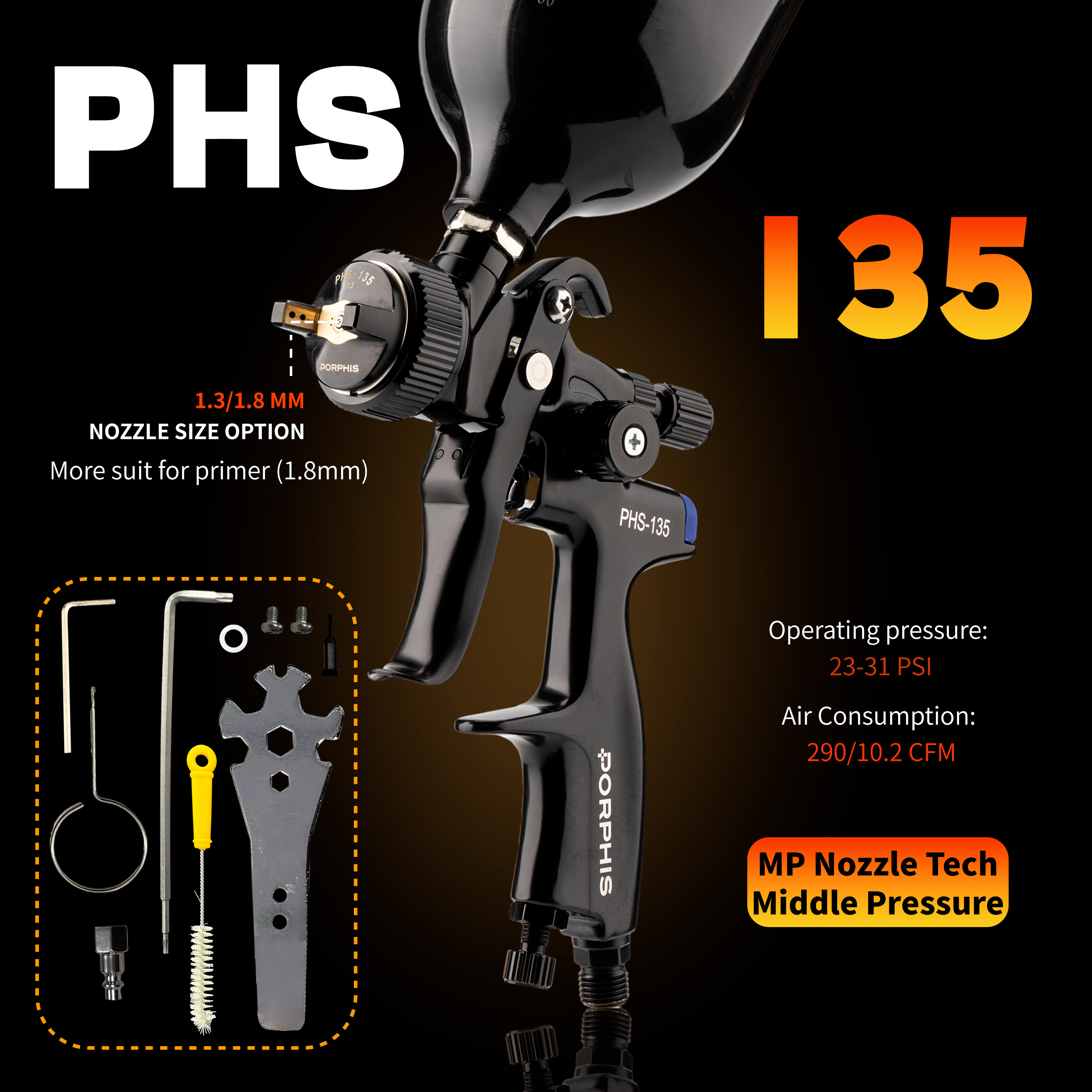 PHS-135 MP Spray Gun