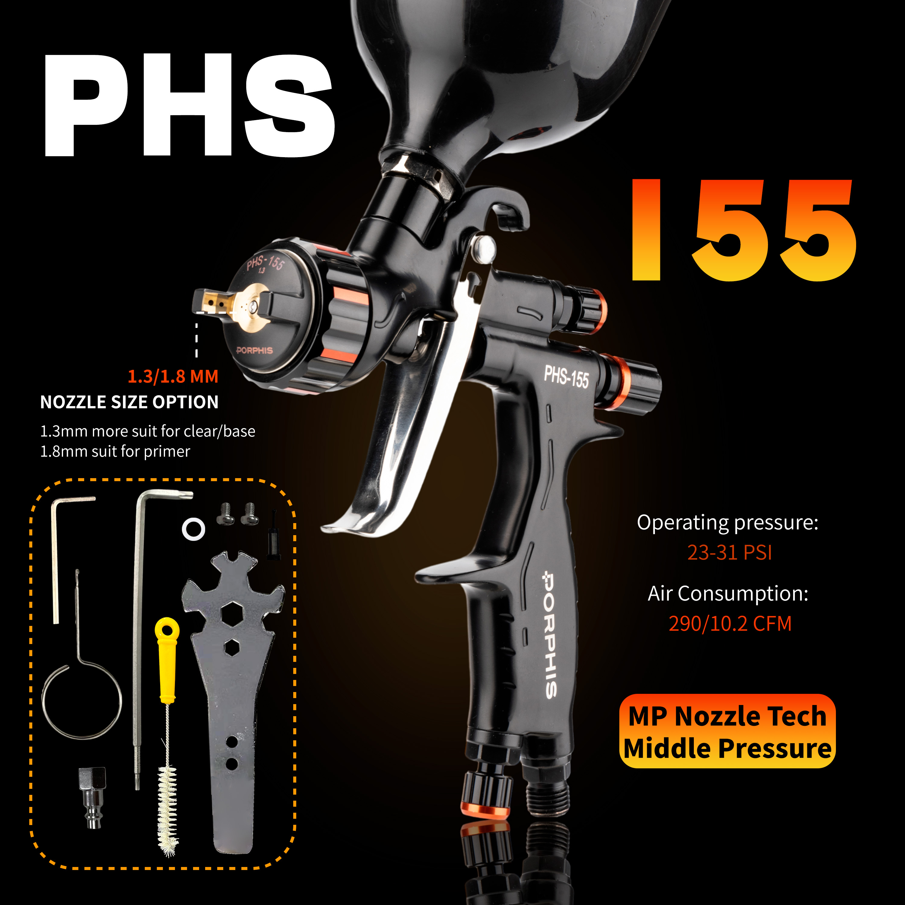 PHS-155 MP Spray Gun