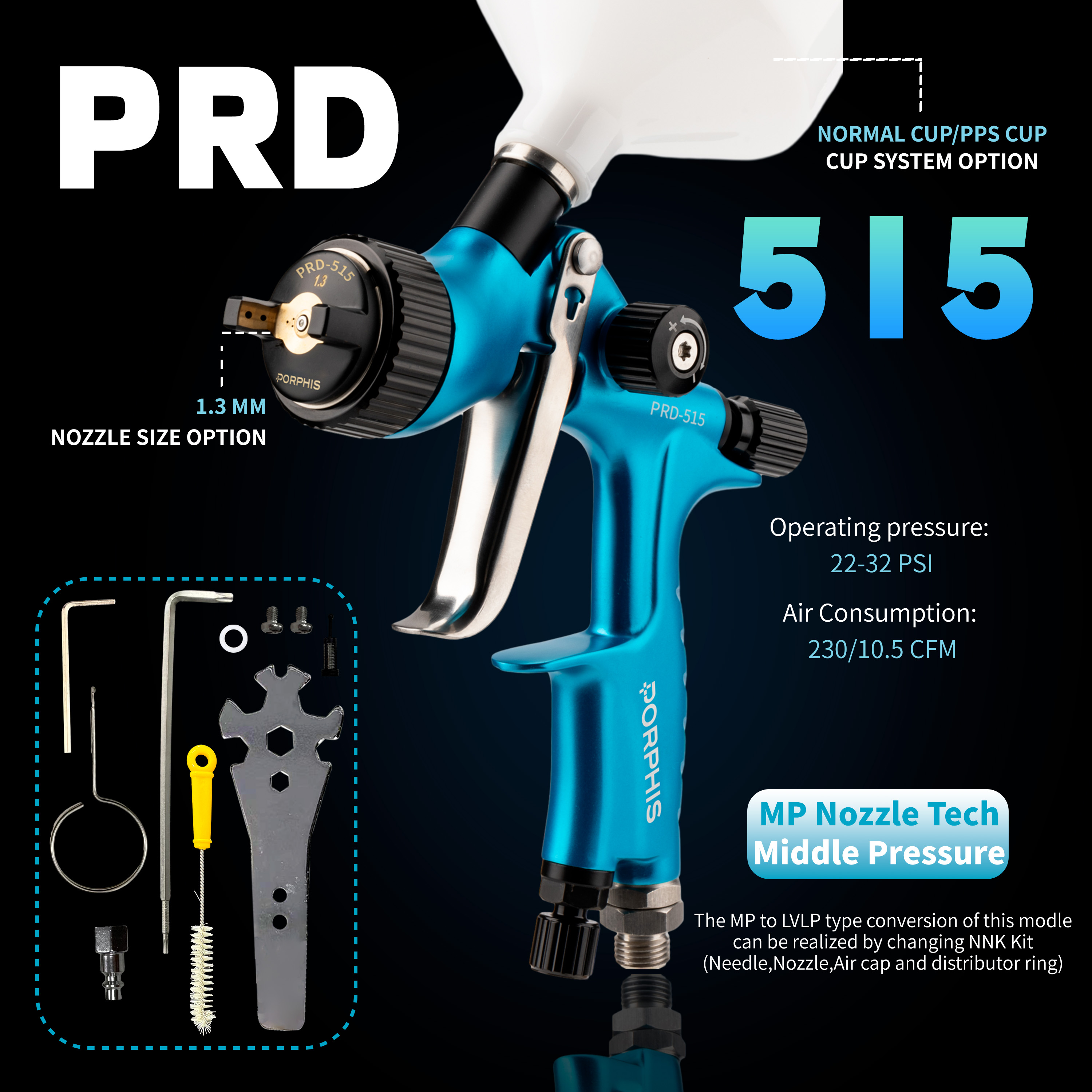 PRD-515 MP Spray Gun
