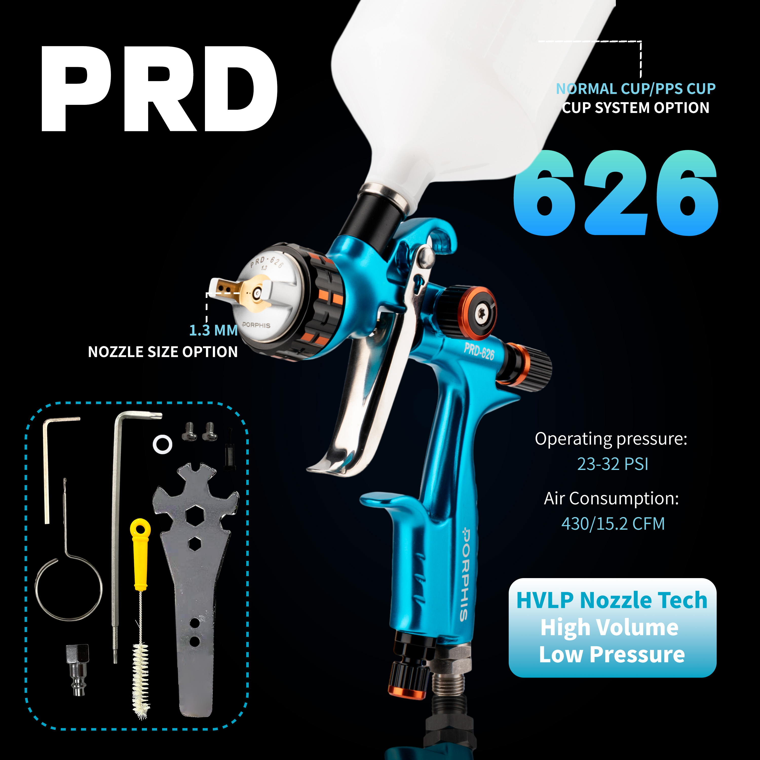 PRD-626 HVLP Spray Gun