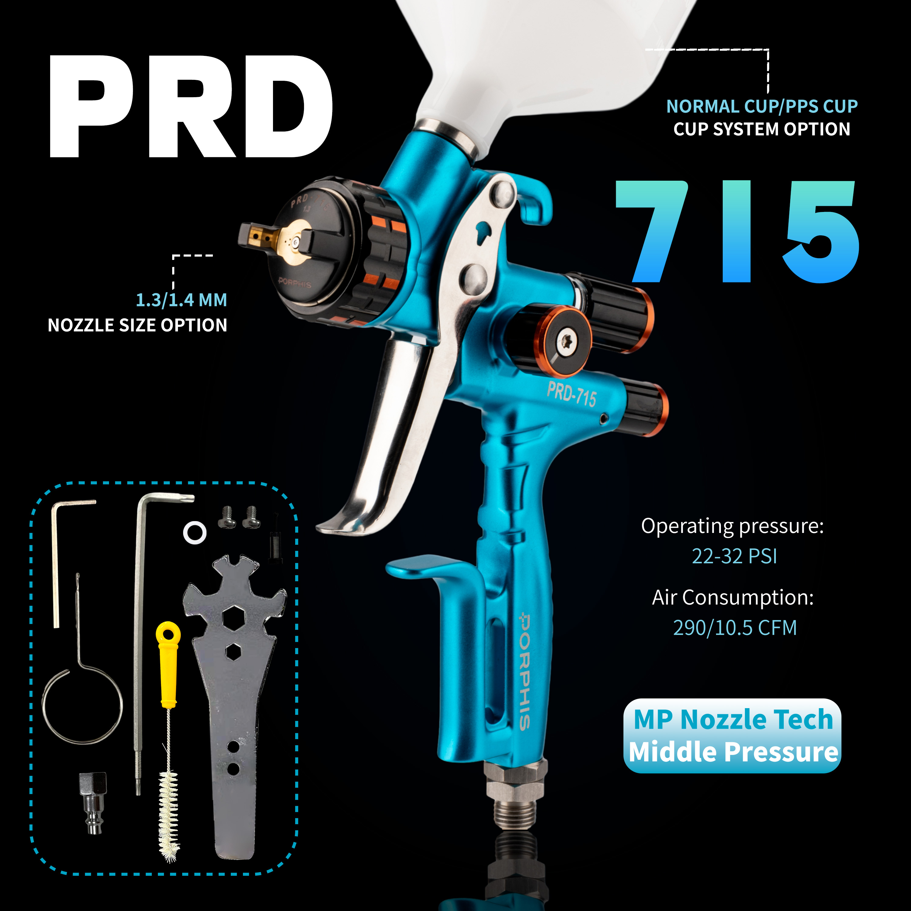 PRD-715 MP Spray Gun