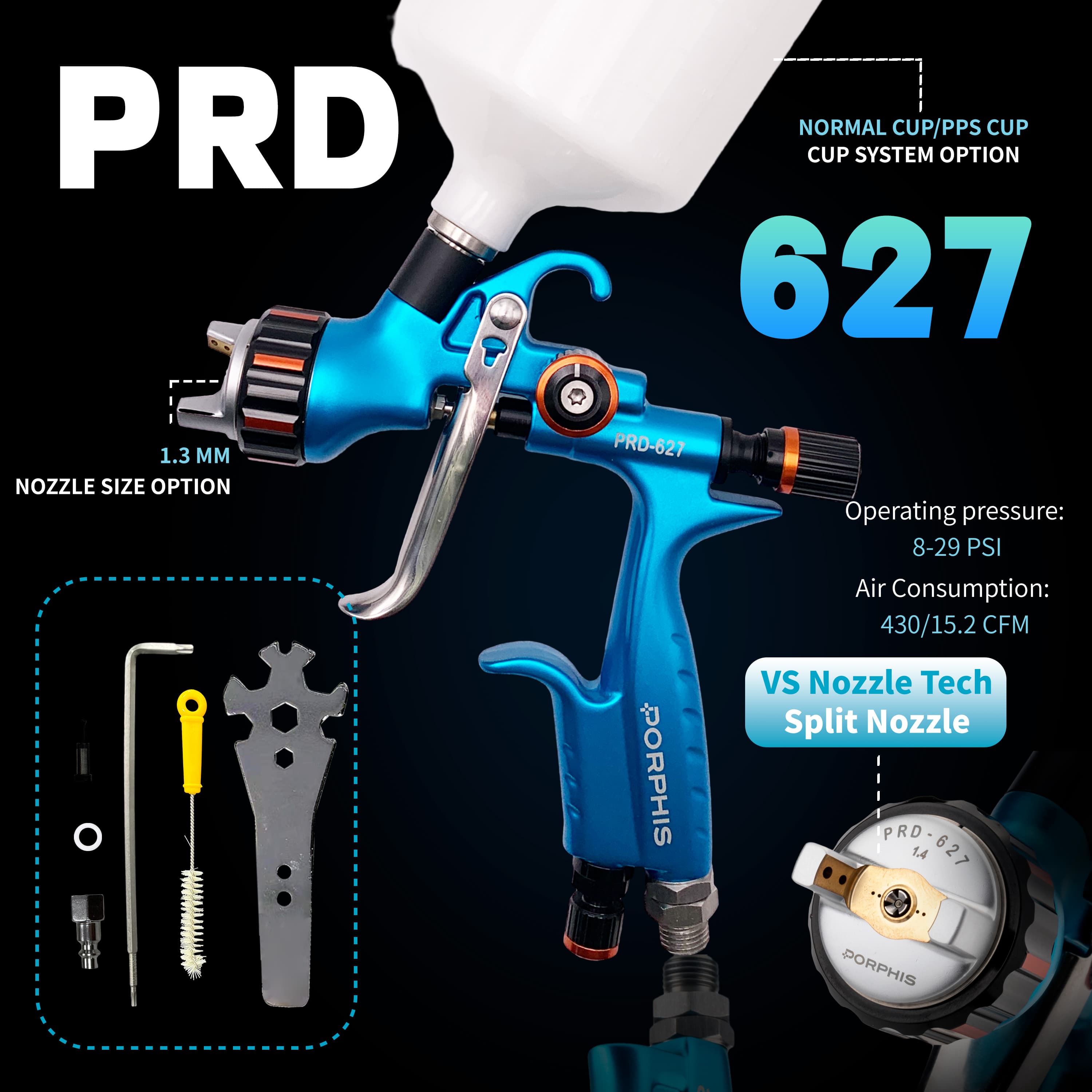 PRD-627 VS Spray Gun - Spray Guns | Porphis UK